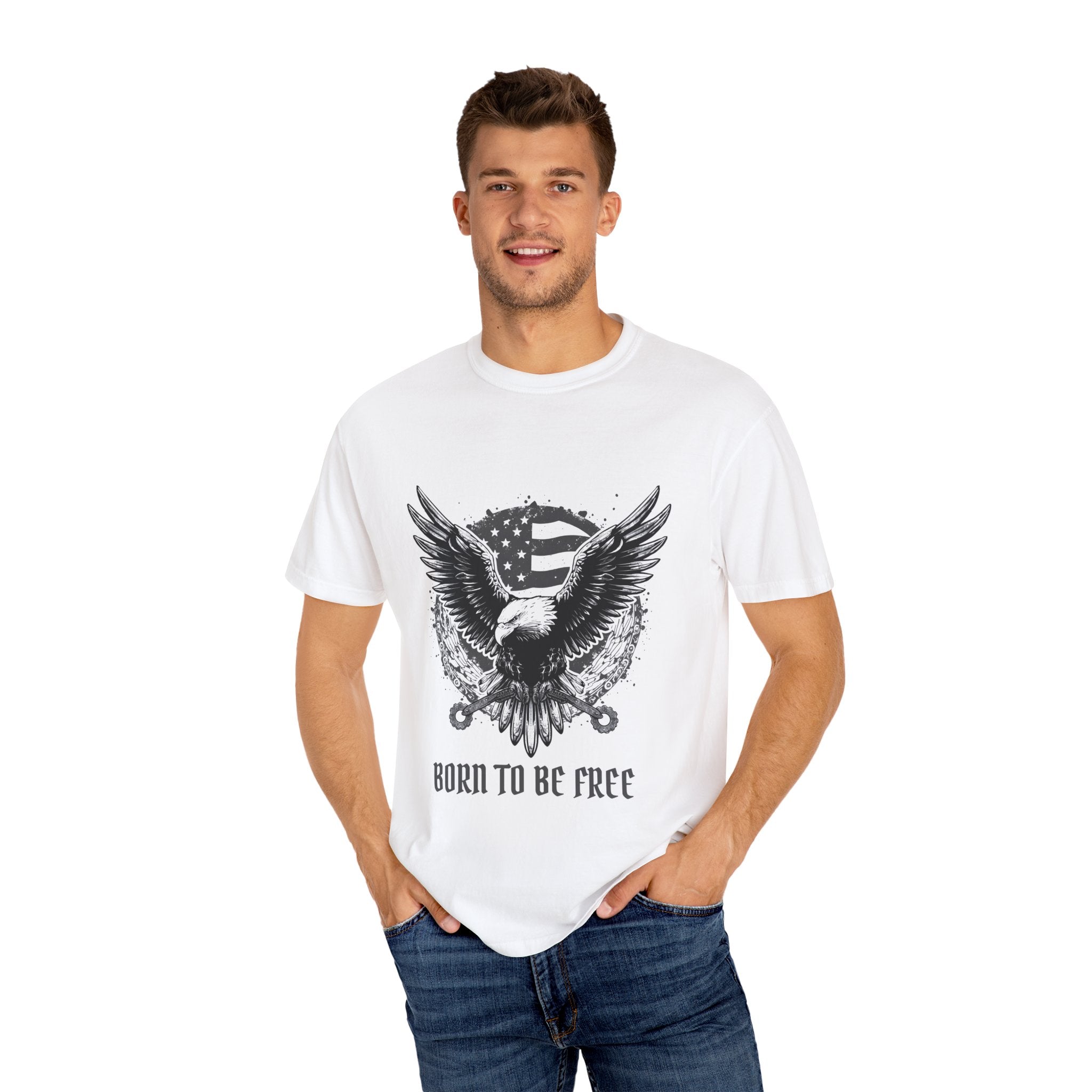 White T-Shirt Born to Be Free