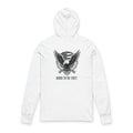 White Hoodie Born to Be Free